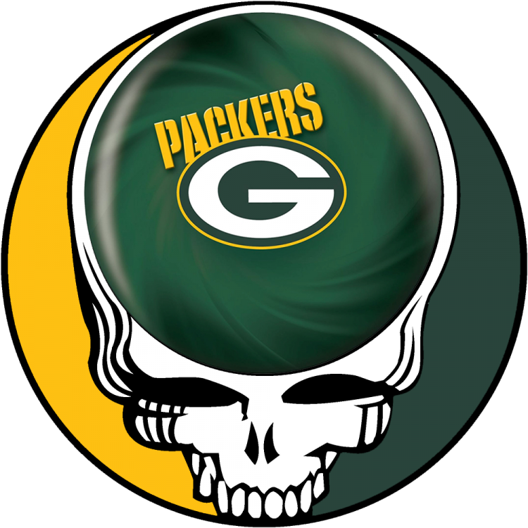 Green Bay Packers skull logo fabric transfer